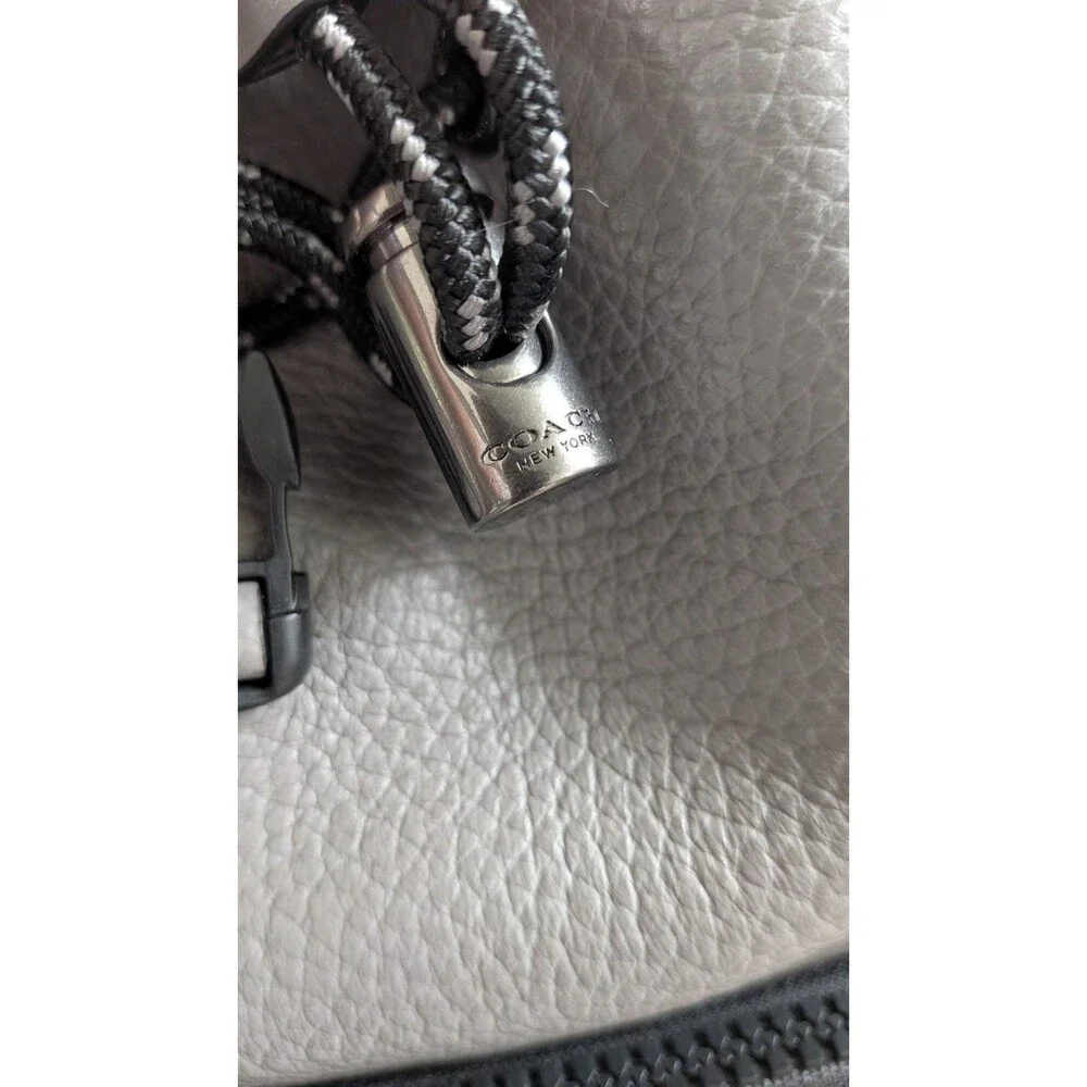 Coach C1280 Pebble Leather Light Grey Men's Backpack